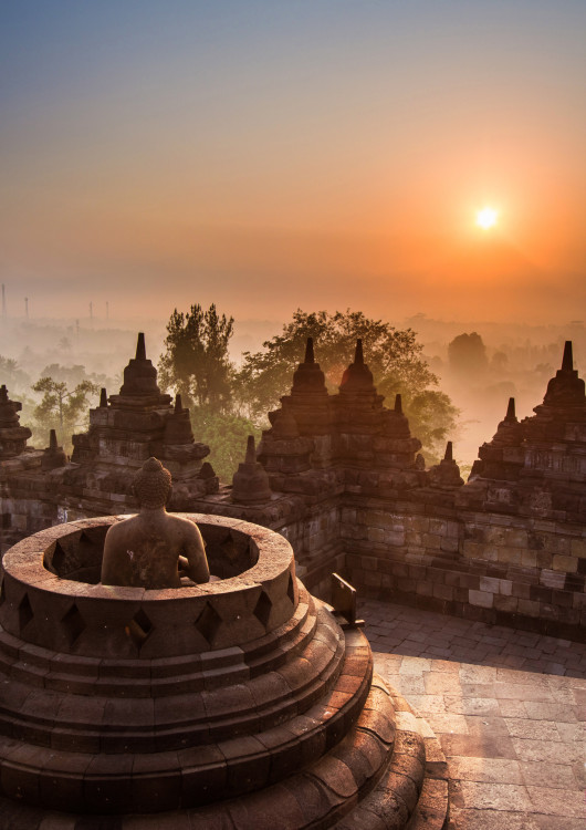 Amanecer en Borobodur