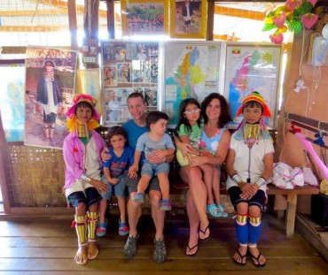 Patricio Guerrero, María José Venegas e hijos