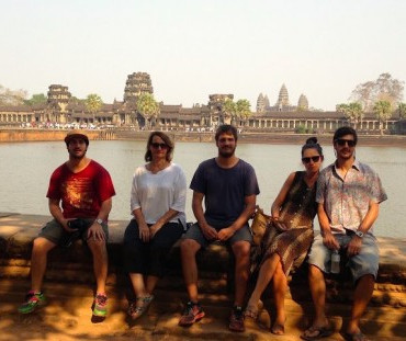 Isabel Devés con sus hijos Martín, Juan y Jerónimo Elton y su nuera M. Josefina  de Undurraga